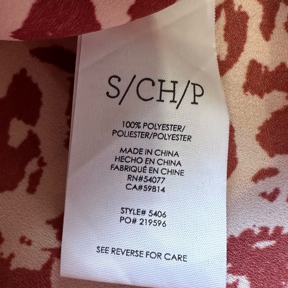 CAbi Sienna Leopard Print Dress Button Front Mini Length Ruffle Trim Size Small - Picture 7 of 11